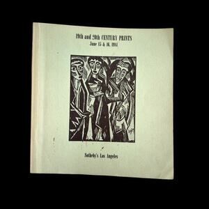 Auction Catalog Sotheby's Los Angeles 19th & 20th Century Prints June 15/16 1981